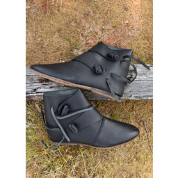 Zapatos vikingos Jorvik con clavos, negros - Celtic Webmerchant