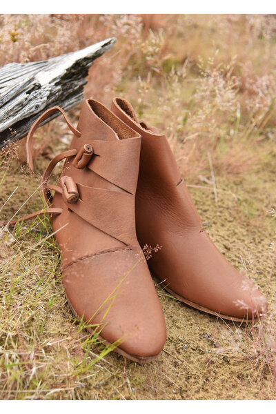 Zapatos vikingos Jorvik con clavos, marrón claro - Celtic Webmerchant