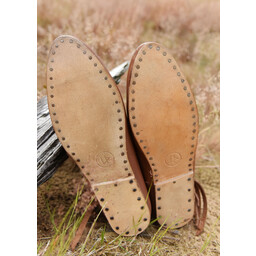 Wikingerschuhe Jorvik mit Nägeln, hellbraun - Celtic Webmerchant