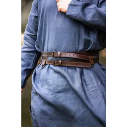 Double ceinture Ubbe, marron foncé - Celtic Webmerchant