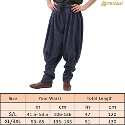 Viking trousers Oseberg, wool - Celtic Webmerchant
