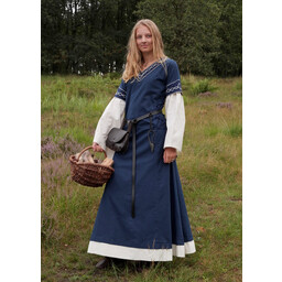 Gothic dress Fiona, blue-natural - Celtic Webmerchant