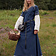Vestido gótico de fiona, azul natural. - Celtic Webmerchant