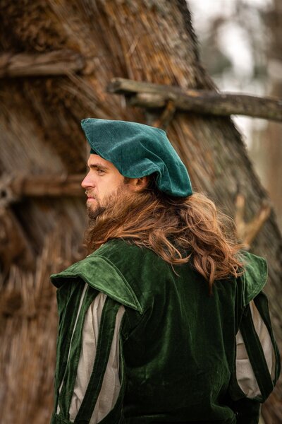 Béret velours, vert - Celtic Webmerchant