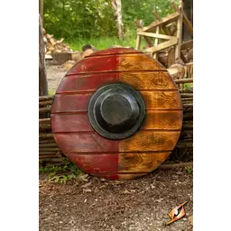 LARP round shield, red-wood 50 cm - Celtic Webmerchant