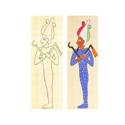 Papyrus coloring plate Osiris - Celtic Webmerchant