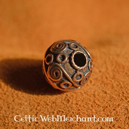 Beardbead celtique avec des spirales d'argent - Celtic Webmerchant