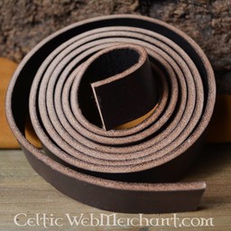 Læderbælte 20 mm / 140 cm, brun - Celtic Webmerchant