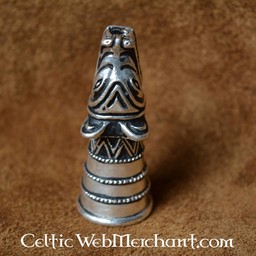 Drinking horn decoration with wolf head, silver - Celtic Webmerchant