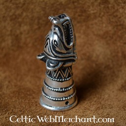 Decorazione da Corno per bere, testa di lupo d'argento - Celtic Webmerchant