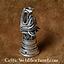 Decoración de cuerno con Cabeza de lobo, plateado - Celtic Webmerchant