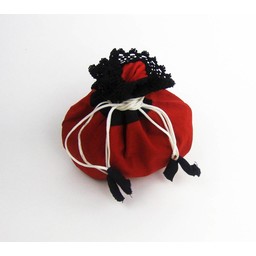 Pengar påse Lynette, röd-svart - Celtic Webmerchant