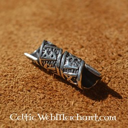 Silver beard bead with runic inscriptions - Celtic Webmerchant