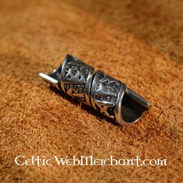 Beardbead argent avec des inscriptions runiques - Celtic Webmerchant