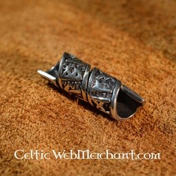 Silver beard bead with runic inscriptions - Celtic Webmerchant