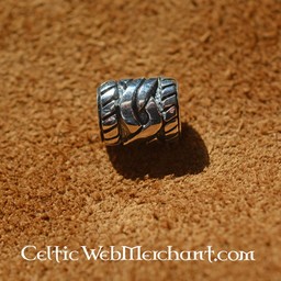 Silver beard bead with Celtic knot - Celtic Webmerchant