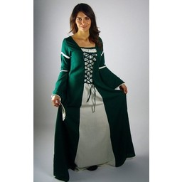 Kleid Eleanora grün-weiß - Celtic Webmerchant