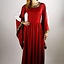 Noble robe brodée Loretta, rouge - Celtic Webmerchant