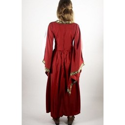 Edele geborduurde jurk Loretta, rood - Celtic Webmerchant