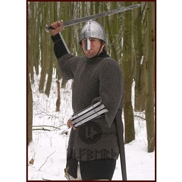 Haubergeon, mixte, anneaux plats, rivets ronds, 6 mm - Celtic Webmerchant