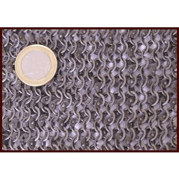 Haubergeon, mixte, anneaux plats, rivets ronds, 6 mm - Celtic Webmerchant
