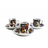 Josien Broeren Espresso cups 65 ml with saucers set of 6