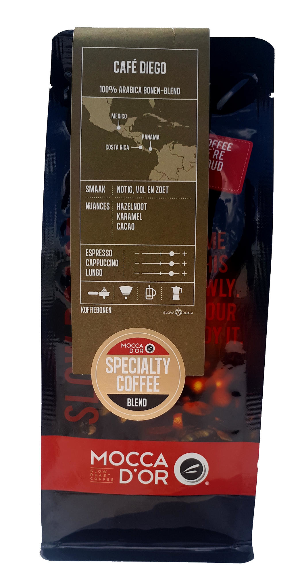 Mocca d'Or Cafe Diego bonen 250 gr