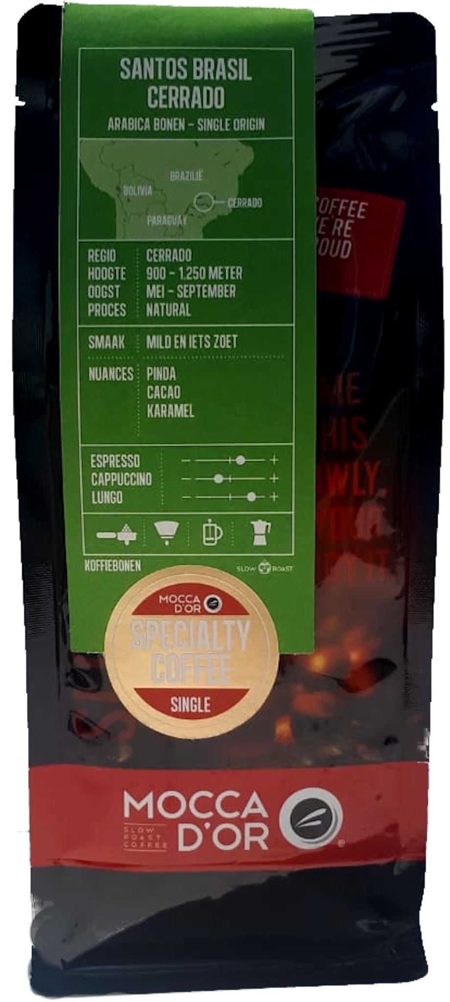 Mocca d'Or Santos Brasil Cerrado bonen 250 gr