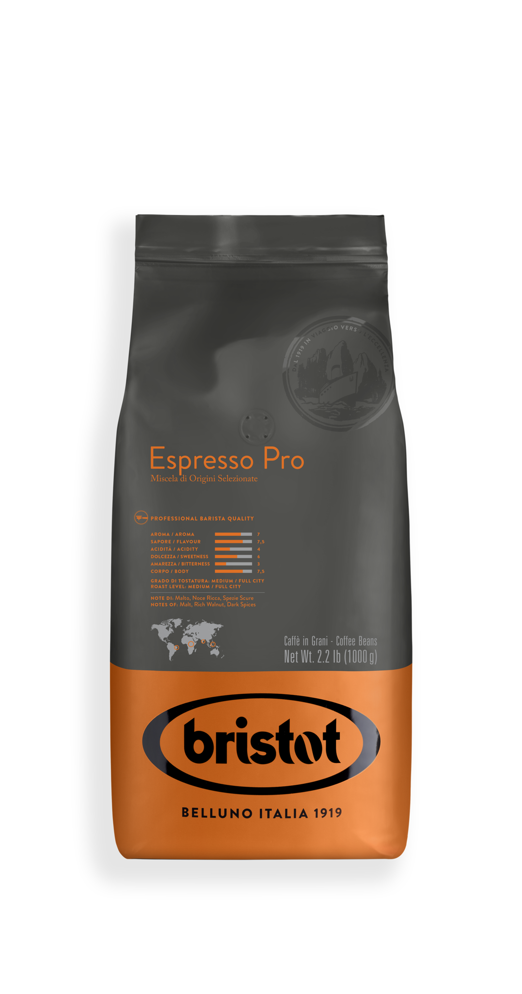 Bristot Espresso Pro Bohnen 1 kg ab € 17,25