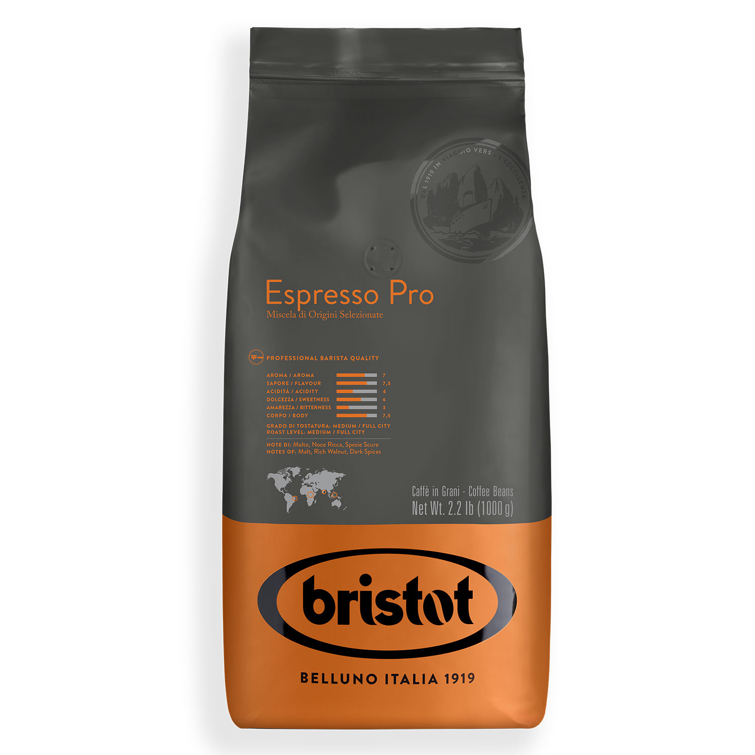 Bristot Espresso Pro bonen 1 kg vanaf € 16.90
