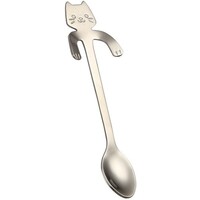 Coffee Spoon Cat Silver Small