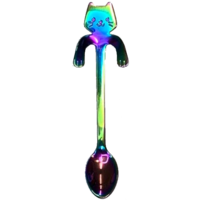 Coffee Spoon Cat Multicolored Small