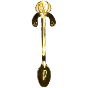 Coffee spoon dog Gold-colored Small