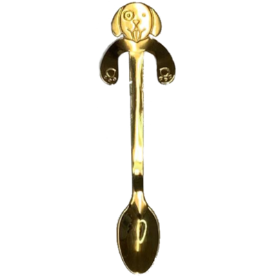 Coffee spoon dog Gold-colored Small