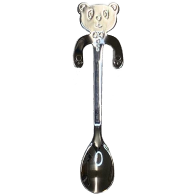 Coffee spoon Panda Silver colored Small