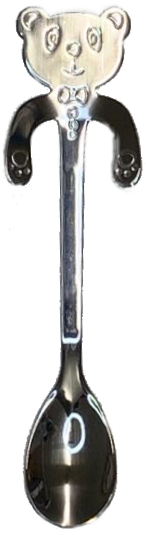 Koffielepel Panda Zilverkleurig Klein
