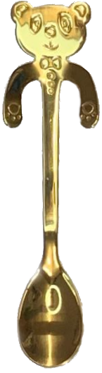 Koffielepel Panda Goudkleurig Klein