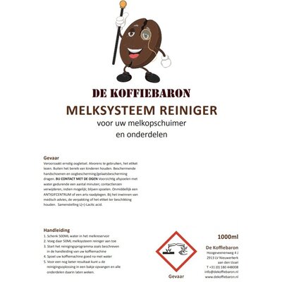 De Koffiebaron Universele melk en cappuccino reiniger 1L