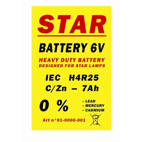 Akkuman set van 6 4R25 batterij 9500mAh bouwplaatsverlichting