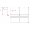 Bicycle rack with 3 loops and crossbar - 2000 x 600 x 800 mm