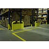 Collision protection barrier with under-run guard from steel 750 x 350 mm