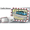 Miroir de circulation 'TRAFFIC DELUXE' 600 x 800 mm - rouge/blanc