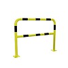 Steel protection barrier with crossbar + base plate 1000 x 1000 mm