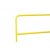 Yellow handrail for temporary pedestrian bridge