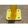 Steel protection barrier with crossbar + base plate 1000 x 1000 mm