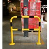 Steel protection barrier with crossbar + base plate 1000 x 1000 mm