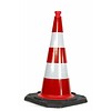 Traffic Cone 75 cm - full reflective with black base