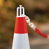 Plastic chain on rail  - Ø 8 mm - 25 m red-white