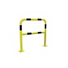 Steel protection barrier with crossbar + base plate 1000 x 1000 mm