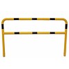 Steel protection barrier with crossbar + base plate 1000 x 1000 mm